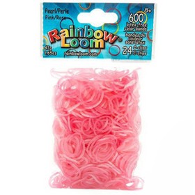 Резиночки для плетения браслетов RAINBOW LOOM, коллекция «Перламутр», розовый