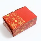 Упаковка на 6 капкейков с окном "Счастливый Новый год", 25 х 17 х 10 см, 1шт. 9118729