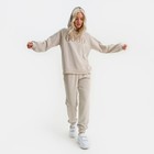 Костюм женский (толстовка и брюки) MIST Good, р. 52-54, бежевый - фото 802136163