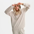 Костюм женский (толстовка и брюки) MIST Good, р. 52-54, бежевый - фото 802136164