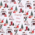 Бумага упаковочная крафтовая «Уютный Новый Год», 50 × 70 см (10 шт) - фото 801989676