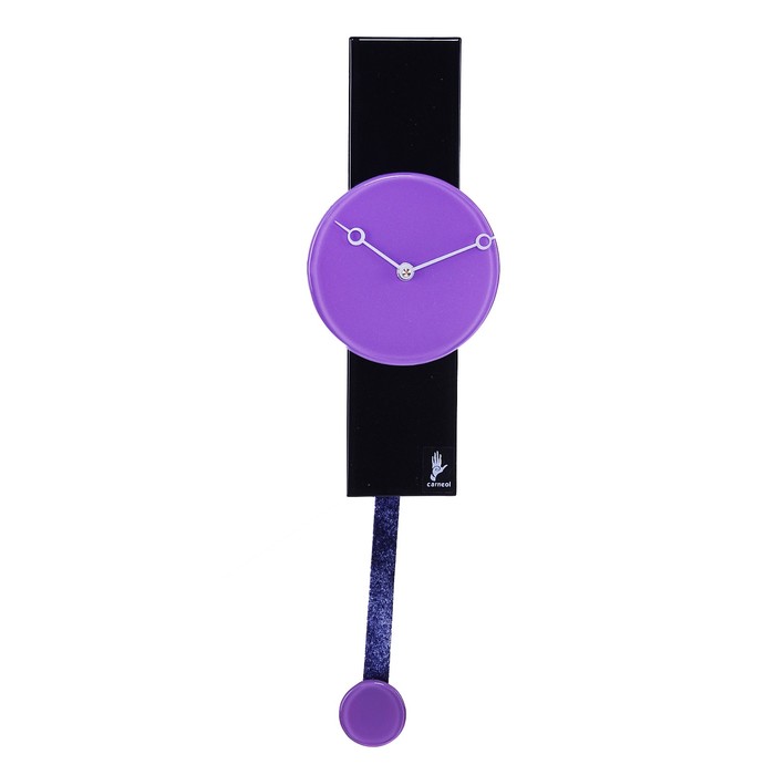 Часы настенные с маятником, фиолетовые