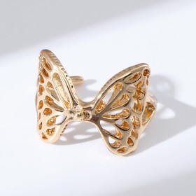 Кольцо "Крылья" бабочка, цвет золото, безразмерное в Донецке
