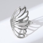 Кольцо "Крылья" сказочные, цвет серебро, безразмерное - фото 4165322
