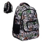 Рюкзак TORBER CLASS X, 45 х 30 х 18 см, универсальный, чёрный/белый - фото 5425460