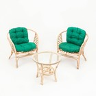 Набор садовой мебели "Индо" 3 предмета: 2 кресла, 1 стол, зеленый - фото 6925902