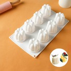 Форма для выпечки и муссовых десертов KONFINETTA «Пудинг», 29,5×17×4 см, 8 ячеек, силикон, цвет белый - фото 6925910
