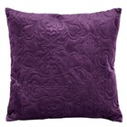 Велюровый чехол для подушки, размер 45x45 см, цвет фиолетовый - фото 5976922