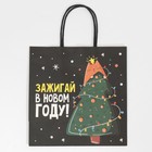 Пакет подарочный «Зажигай», 22 × 22 × 11 см 7661219