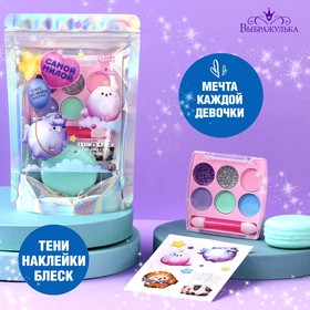 A set of children's cosmetics with the stickers of the 