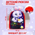 Рюкзак детский плюшевый «Зайка фокусник», 22×17 см - фото 107888711