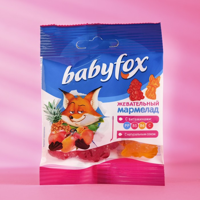 Babyfox. Жев.марм. Babyfox c витаминами ассорти вкусов 30г.