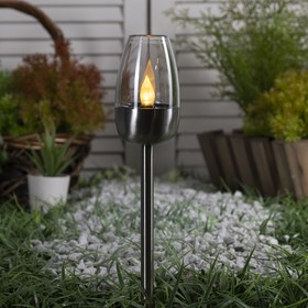 Садовый светильник «Старт» на солнечной батарее, 6 × 38 × 6 см, свечение тёплое белое