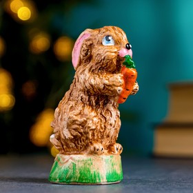 Фигура "Заяц с морковкой" цветной, 4х4х9см в Донецке
