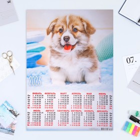 Календарь листовой "Собаки 2023 - 2" 2023 год, бумага, А2