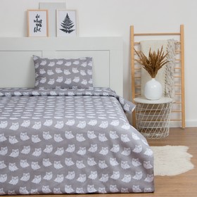 КПБ "LoveLife" 1.5 сп Совушки 147*210,150*215,50*70 -1 шт, 100% хлопок, бязь 120 г/м2