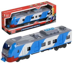 {{photo.Alt || photo.Description || 'Модель «Скоростной поезд», 32,5 см, свет и звук, двери, 4 кноп, цвет синий'}}