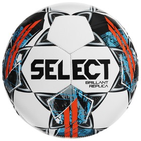 Мяч футбольный SELECT Brillant Replica V22, 812622-001, размер 5, 32 панели, ПВХ, машинная сшивка