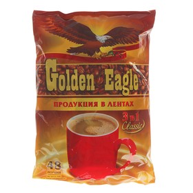 Набор Быстрорастворимый кофейный напиток "GOLDEN EAGLE" КЛАССИК 3 в 1 ЛЕНТА, 960 г