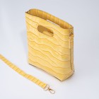 Сумка жен, 20*6*18, отд на молнии, регул ремень, рептилия желтый - фото 802048116