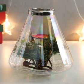 Подсвечник стекло, металл на 1 свечу "Капелька"МИКС  d-4 см 14х14 см в Донецке