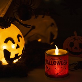 Светодиодная фигура «Свеча Хэллоуин» 7.5 × 10 × 7.5 см, пластик, батарейки AG13х3, свечение тёплое белое