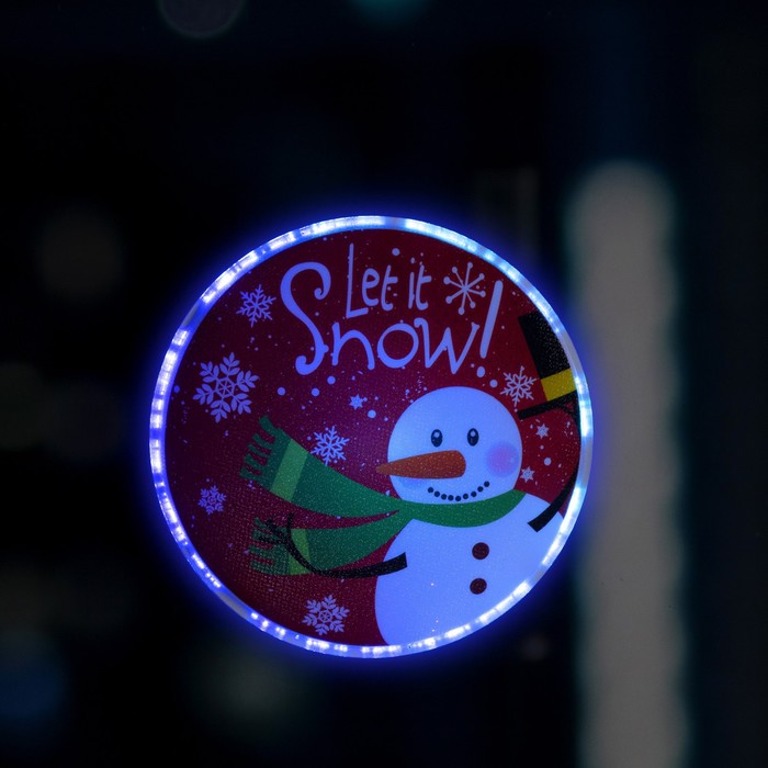 {{photo.Alt || photo.Description || 'Игрушка световая &quot;Снеговик на красном фоне&quot; 12 см, 1 LED, LR44x3 (в компл.), МУЛЬТИ'}}