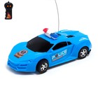 Машина радиоуправляемая «Полиция», свет, работает от батареек, цвет синий - фото 7177758