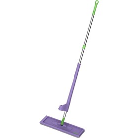 Швабра для мытья пола ORION 1104, прямоугольная, 130 см, цвет фиолетовый-зелёный