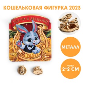 Кошельковая фигурка «Удачи в деньгах!», металл, 2 х 2 см 7687171