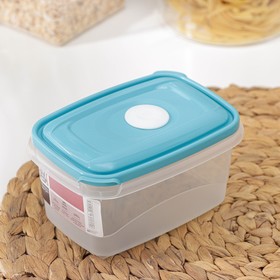 Контейнер для продуктов MICRO TOP BOX, 600 мл, 14×9,8×7,6 см, прямоугольный, цвет голубой