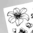 Татуировка на тело "Разные цветочки" 10х15 см - фото 802057603