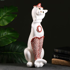 Фигура "Кошка Лола" перламутр с росписью, 46см