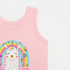 Комплект для девочки (майка, трусы), цвет розовый, рост 128 см - фото 802154641