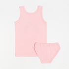 Комплект для девочки (майка, трусы), цвет розовый, рост 128 см - фото 802154642