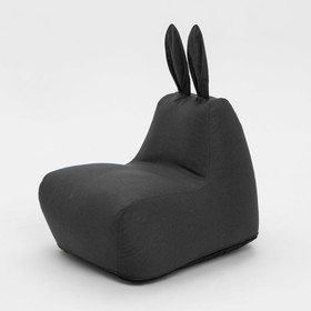Кресло-мешок «Зайчик», размер 80x90 см рогожка, цвет чёрный