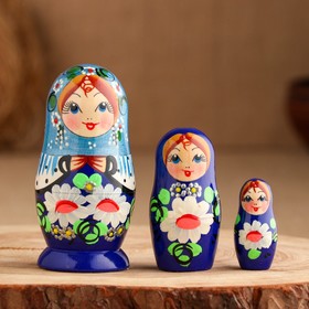 Матрешка ′Ромашка с руками′ 11см, 3 кукольная, ручная роспись в Донецке