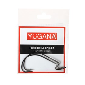 Крючок офсетный YUGANA Wide range worm №5/0, 2 шт в упак.