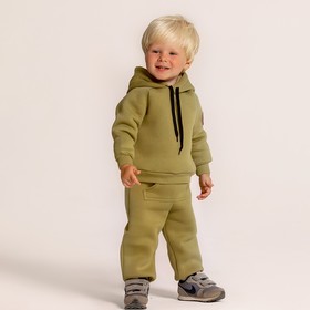 Костюм для мальчика (джемпер, брюки), цвет хаки, рост 80 см