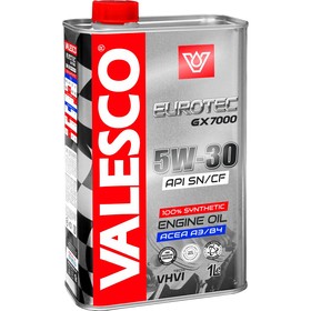 Масло синтетическое VALESCO EUROTEC GX 7000 5W-30 API SN/CF, 1 л 9209893