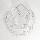 Подсвечник стекло на 1 свечу "Пять сердец" прозрачный 5,3х11х11 см - фото 802162450