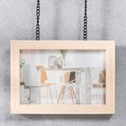 Фоторамка МДФ подвесная на цепочке "HOME" 10х15 см - фото 802327960