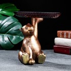 Подставка для мелочей "Мишка интерьерный" бронза, 20х18см - фото 5505537