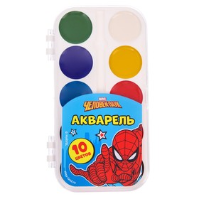 Акварель медовая «Человек-паук», 10 цветов, без кисти