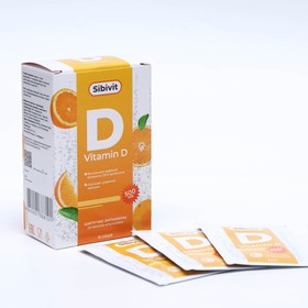 Витамин D3, 500 МЕ Sibivit, 15 саше со вкусом апельсина