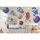 Интерьерная наклейка "Космонавты" 30х50 см - фото 802168279