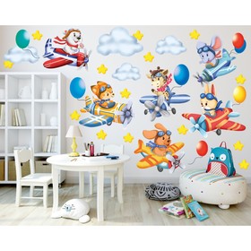 Интерьерная наклейка "Лётчики" 30х50 см