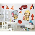 Интерьерная наклейка "Пожарники" 23х50 см - фото 802168291