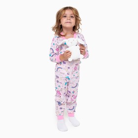 Пижама для девочки, цвет розовый/magic, рост 110 см
