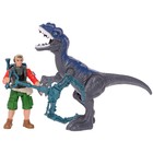 Игровой набор, Мегалозавр и охотник со снаряжением - фото 6996264